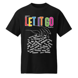 A view of Let It Go T-Shirt from Pace-T Apparel in the color black