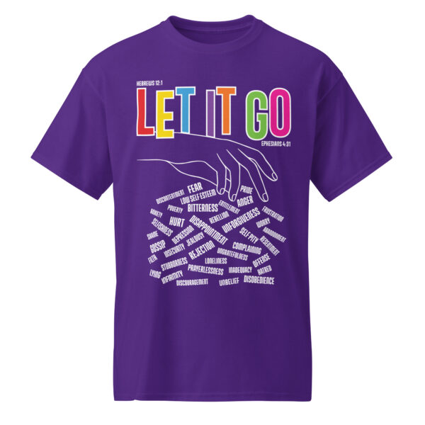 An view of Let It Go Tee in Purple