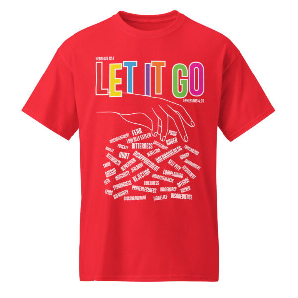 An view of Let It Go Tee in Red