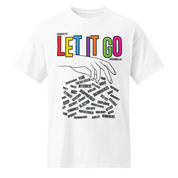 An view of Let It Go Tee in White