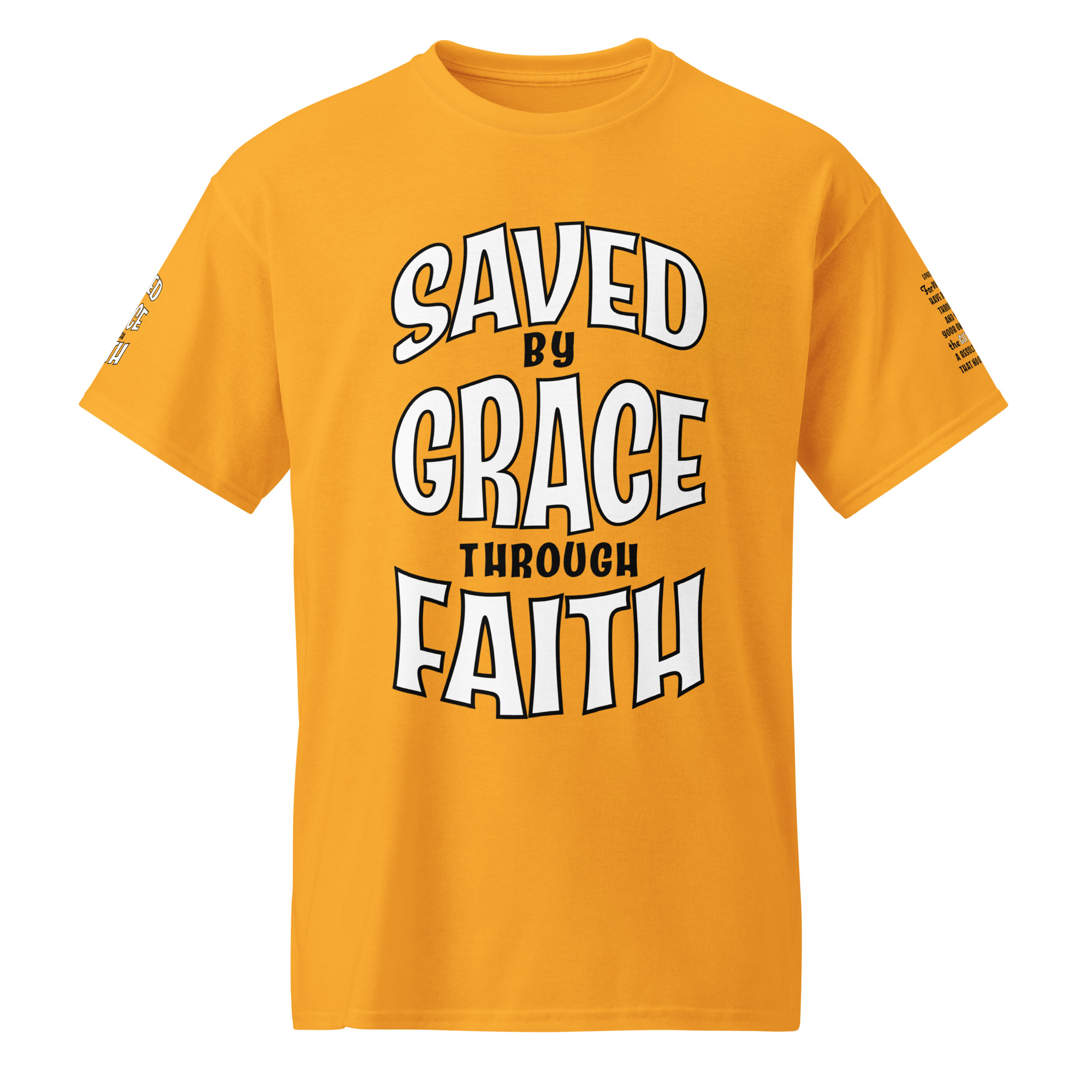 Saved By Grace Gold Color Tee