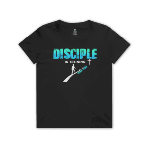disciple in training kids t-shirt christian design luke 9:23 follow jesus