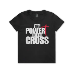power of the cross kids shirt christian design bold gospel youth faith tee red cross